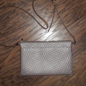 Fossil patterned crossbody bag